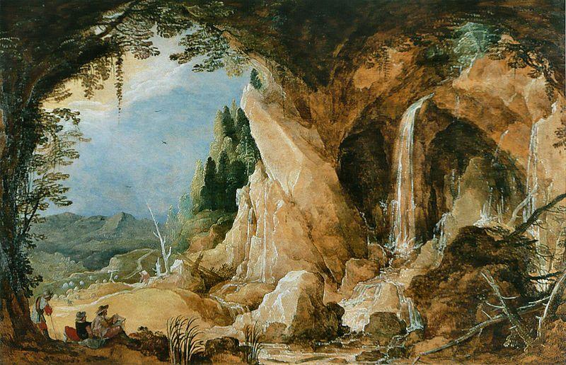 Joos de Momper Landschaft mit Grotte oil painting image